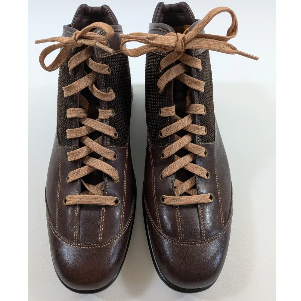 Cole Haan Men's Brown Leather Mesh Chukka Boots C04051 Size 8M